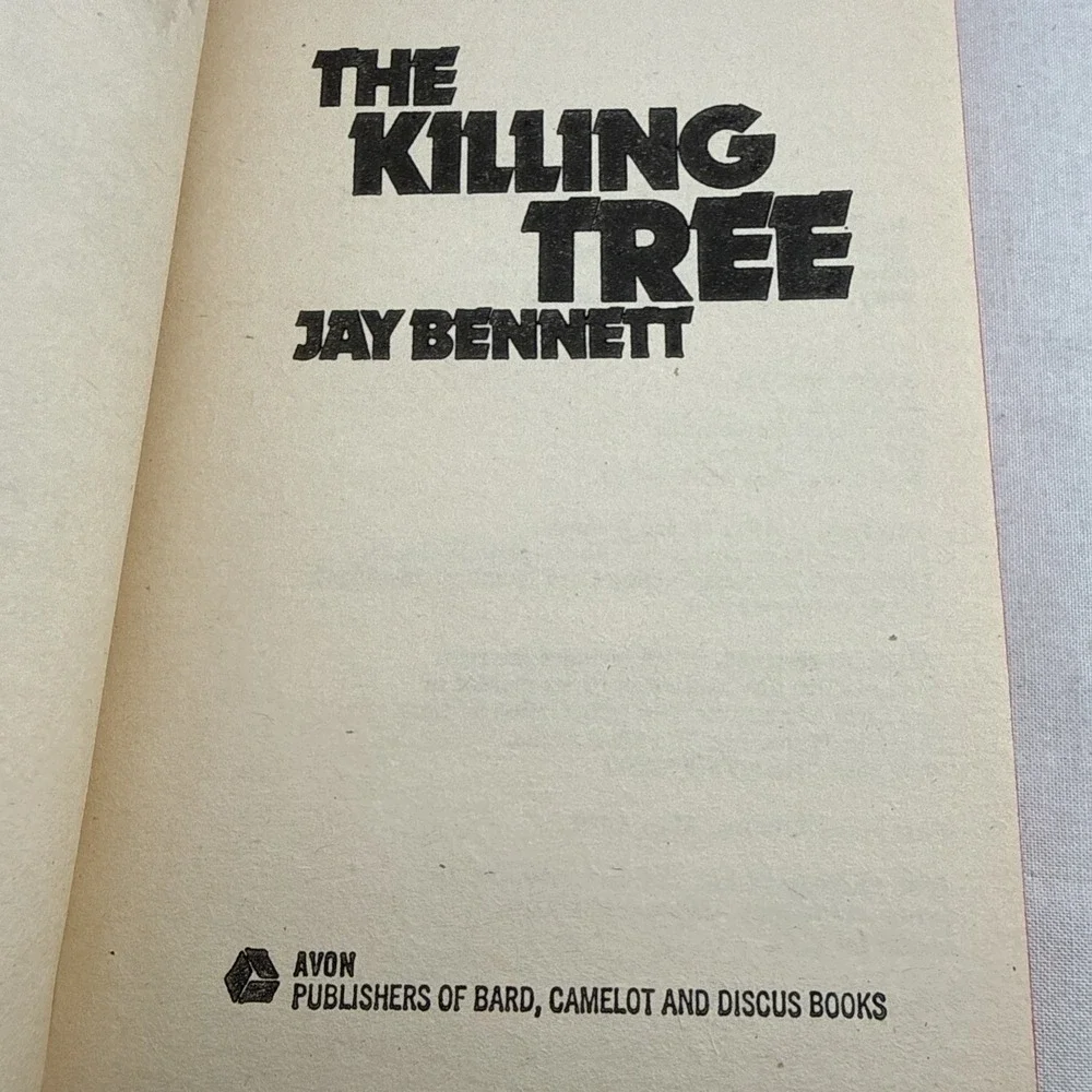 The Killing Tree by Jay Bennett SIGNED 1972 1st Ed Avon Vintage Horror Paperback